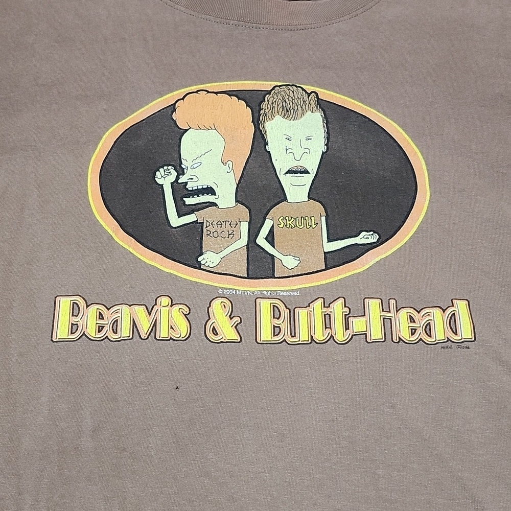 2004 MTV BEAVIS & BUTT HEAD GRAPHIC CREW-NECK TEE-SHIRT XL